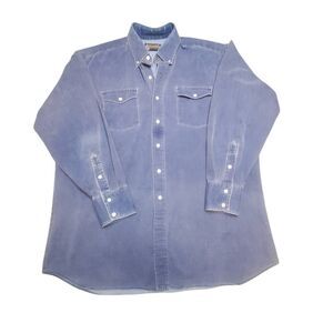 Vintage Panhandle Slim Soft Long Sleeve Denim Western Shirt. See Measurements